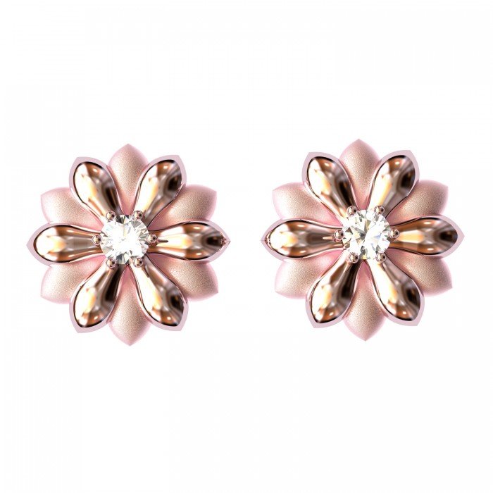 Rose Gold American Diamond Studs