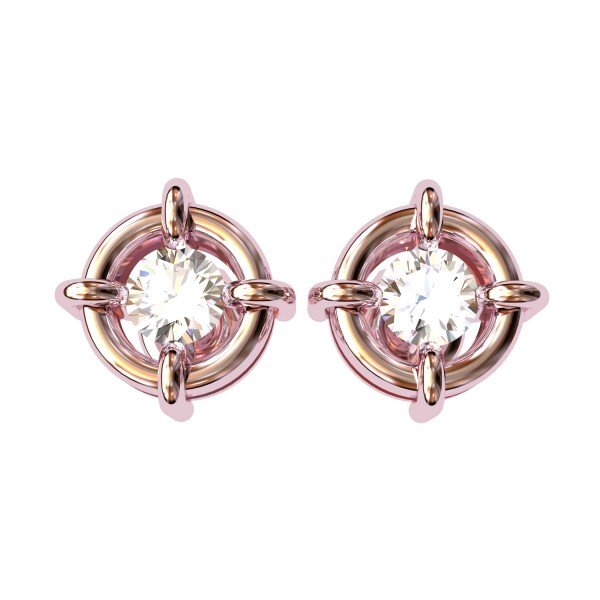 Rose Gold American Diamond Stud Earring Rose Gold American Diamond Stud Earring
