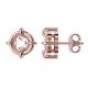 Rose Gold American Diamond Stud Earring