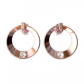 Rose Gold American Diamond Earring