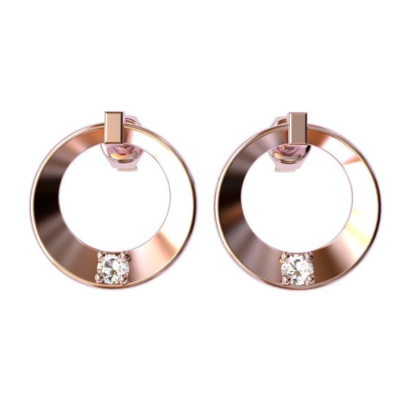 Rose Gold American Diamond Earring Rose Gold American Diamond Earring