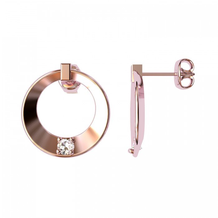 Rose Gold American Diamond Earring