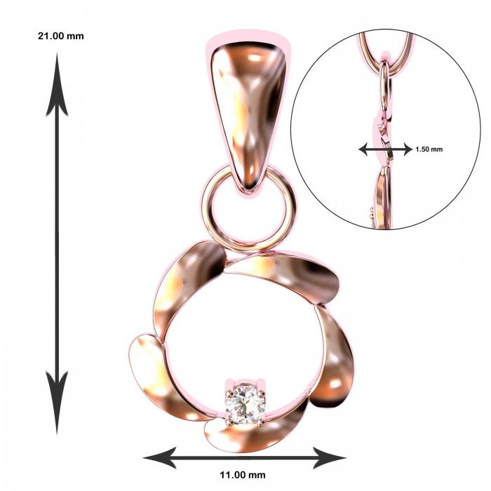 The Agata Pink American Diamond Pendant
