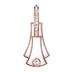 The Anges Pink American Diamond Pendant