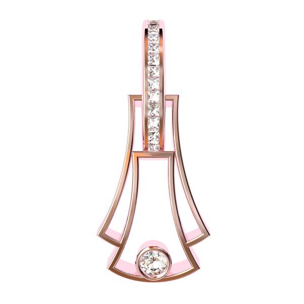 The Anges Pink American Diamond Pendant The Anges Pink American Diamond Pendant
