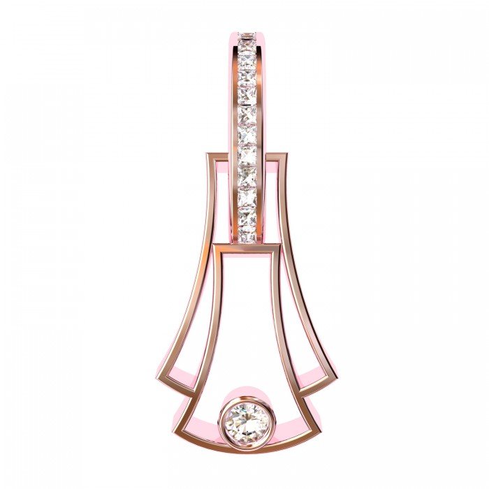 The Anges Pink American Diamond Pendant