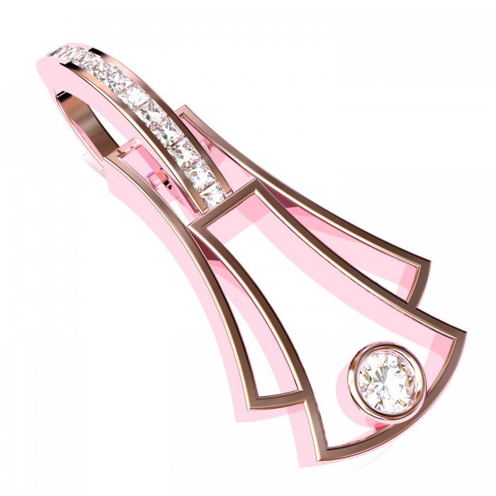 The Anges Pink American Diamond Pendant
