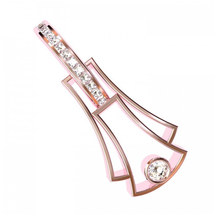 The Anges Pink American Diamond Pendant