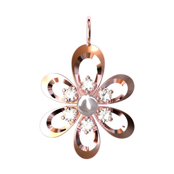 The Agneta Pink American Diamond Pendant The Agneta Pink American Diamond Pendant