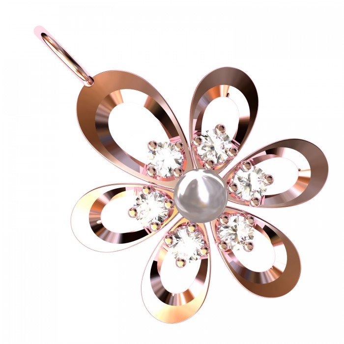 The Agneta Pink American Diamond Pendant