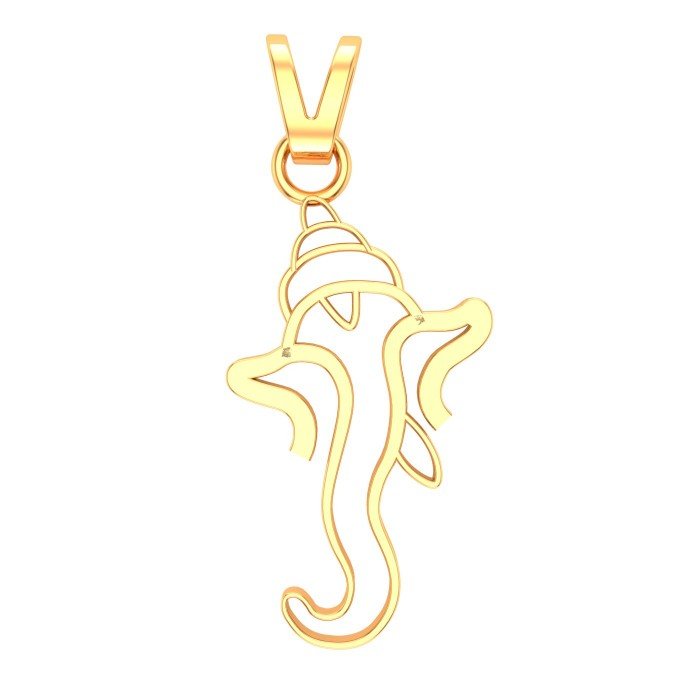 Sri Ganesh Yellow Gold Pendant