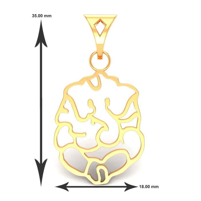 Siddhi Vinayak Yellow Gold Pendant