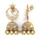 Golden Pearl 18K Gold Jhumka