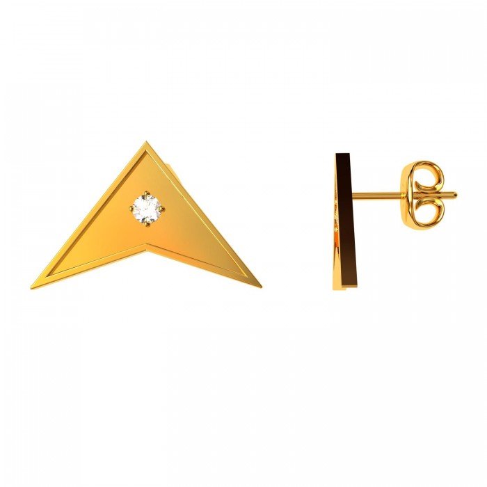 Gold stud Earring