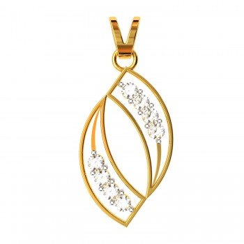 18K Gold American Diamond Pendant