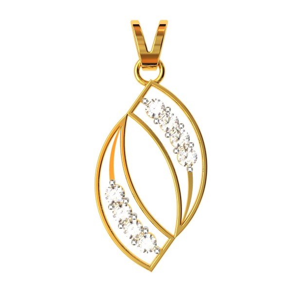 18K Gold American Diamond Pendant 18K Gold American Diamond Pendant