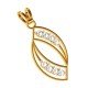 18K Gold American Diamond Pendant