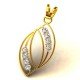 18K Gold American Diamond Pendant