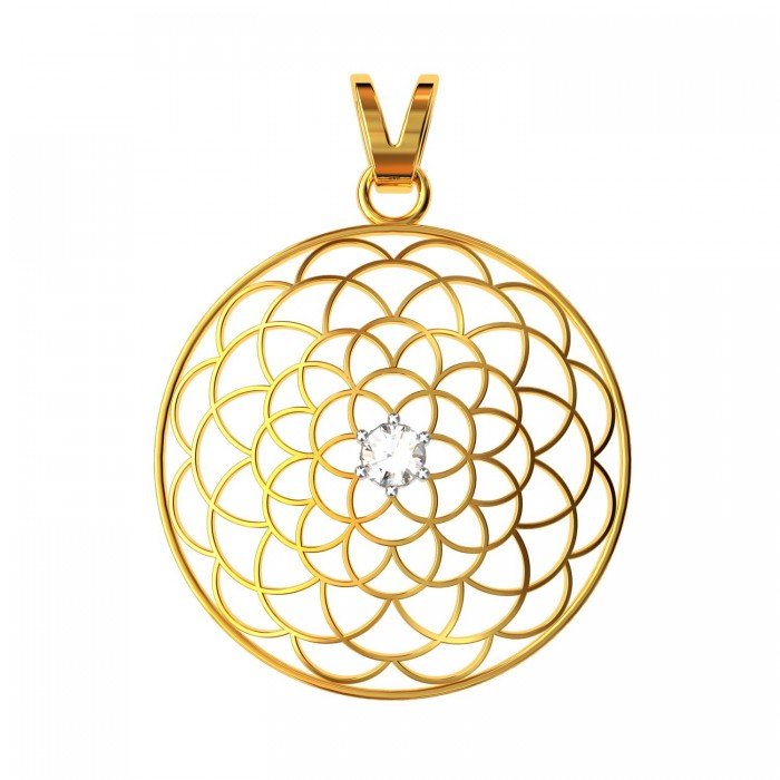 The Net Ball Solitaire Pendant