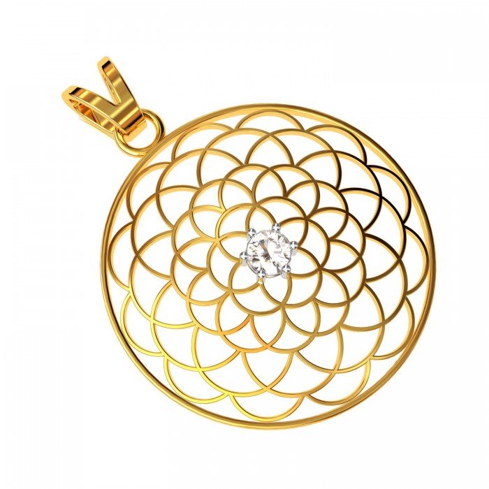 The Net Ball Solitaire Pendant