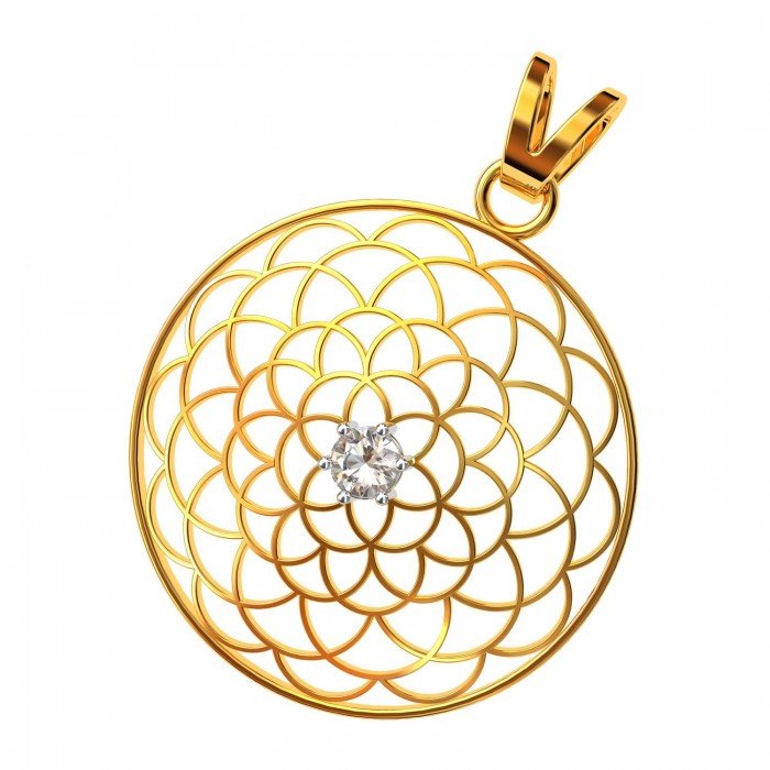 The Net Ball Solitaire Pendant