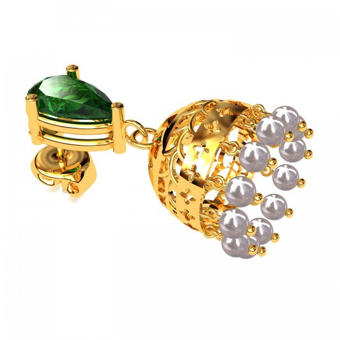 Emerald Gold Jhumka