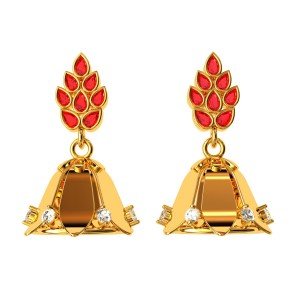 Ruby Jhumka Earrings