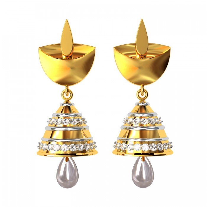 Gold Earrings Jhumka