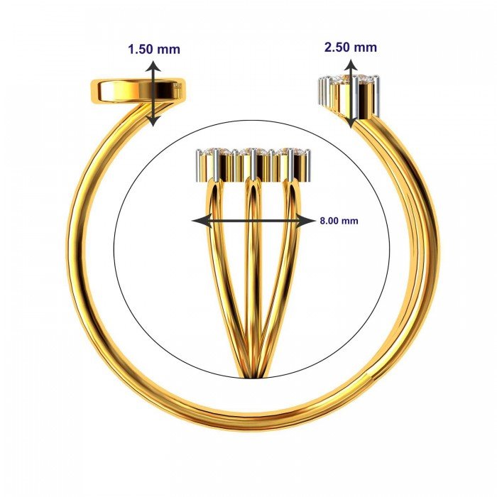 The Trinayan American Diamond Ring