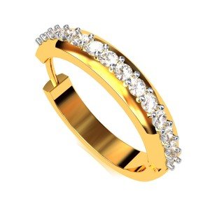 Mens American Diamond Hoop Earrings