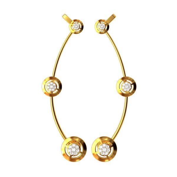 Cluster American Diamond Cuff Earring Cluster American Diamond Cuff Earring