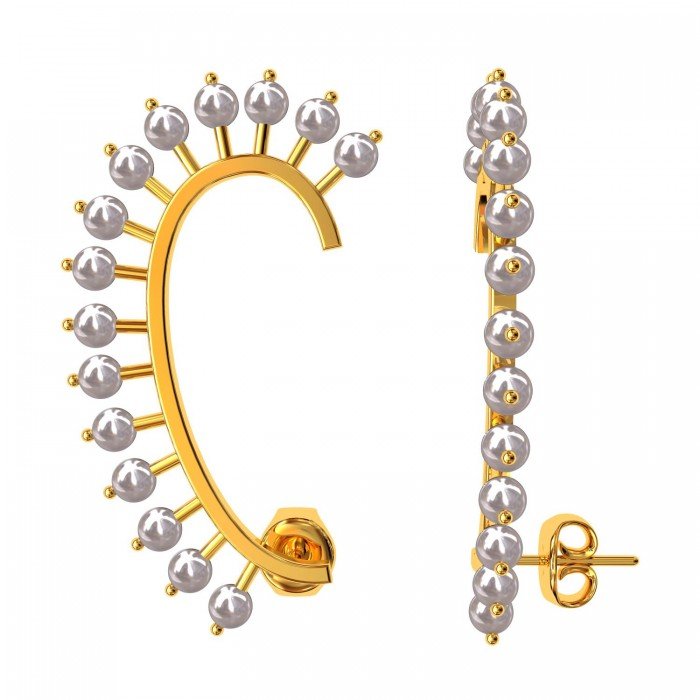 Full Ear Pearl Cuff Earring