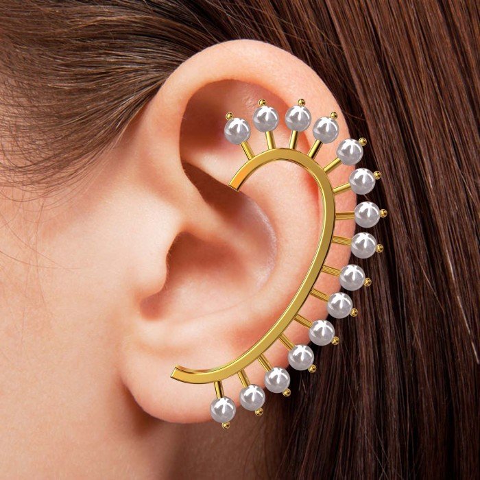 Full Ear Pearl Cuff Earring