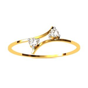 Two American Diamond Cross Ring