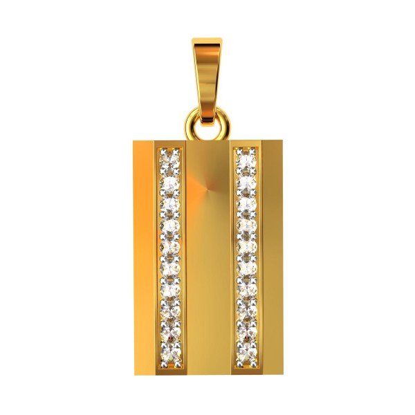 Double Line American Diamond Men Pendant Double Line American Diamond Men Pendant