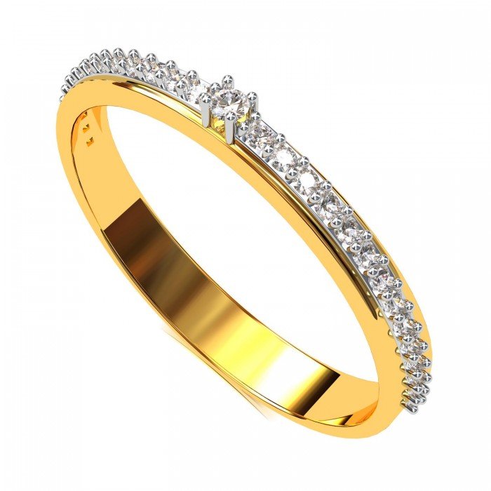 Yellow Gold American Diamond Band