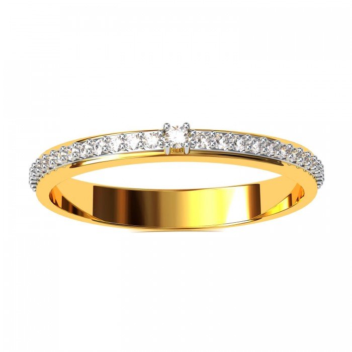 Yellow Gold American Diamond Band