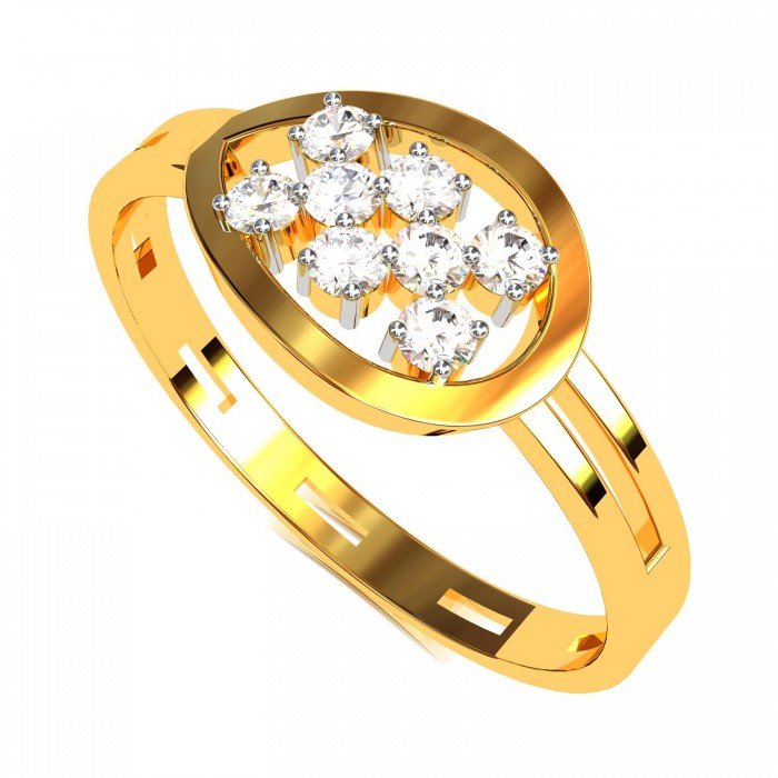 Pear Cluster American Diamond Ring