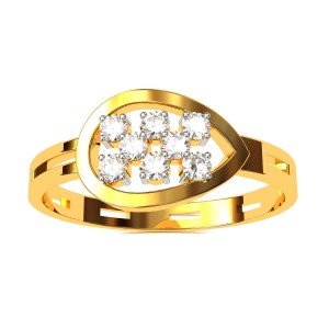 Pear Cluster American Diamond Ring