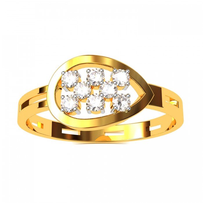 Pear Cluster American Diamond Ring