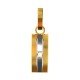 Princess American Diamond Gold Pendant