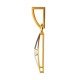 Princess American Diamond Gold Pendant