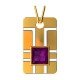 Amethyst Rectangular Pendant