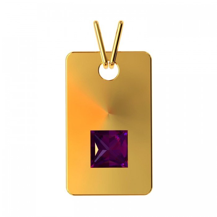 Amethyst Rectangular Pendant