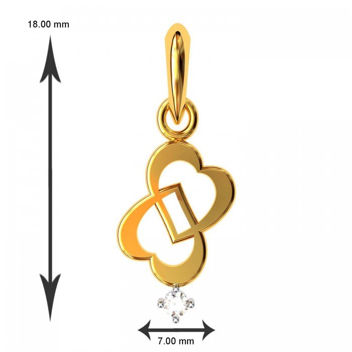 The Double Love Gold Pendent