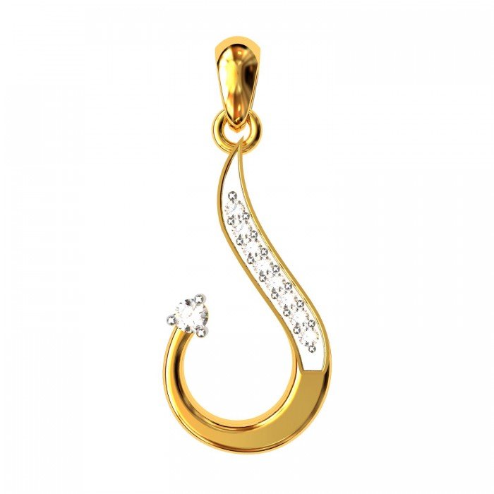 Latest Gold American Diamond Pendant