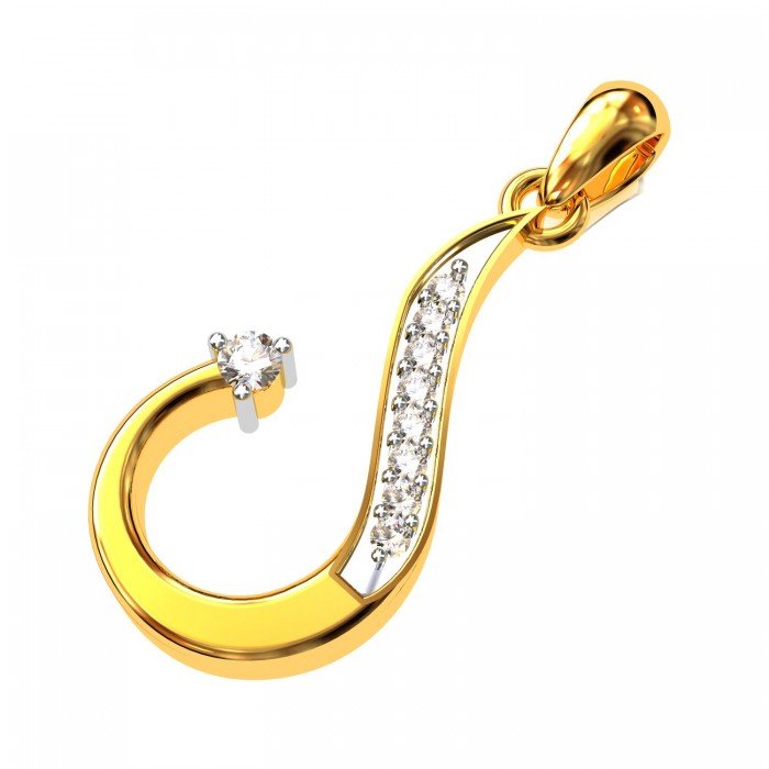 Latest Gold American Diamond Pendant