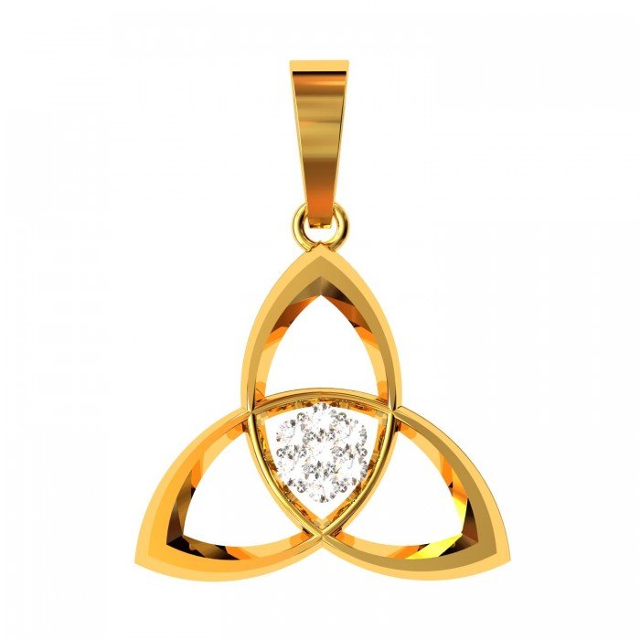 The American Diamond Orchid Pendent