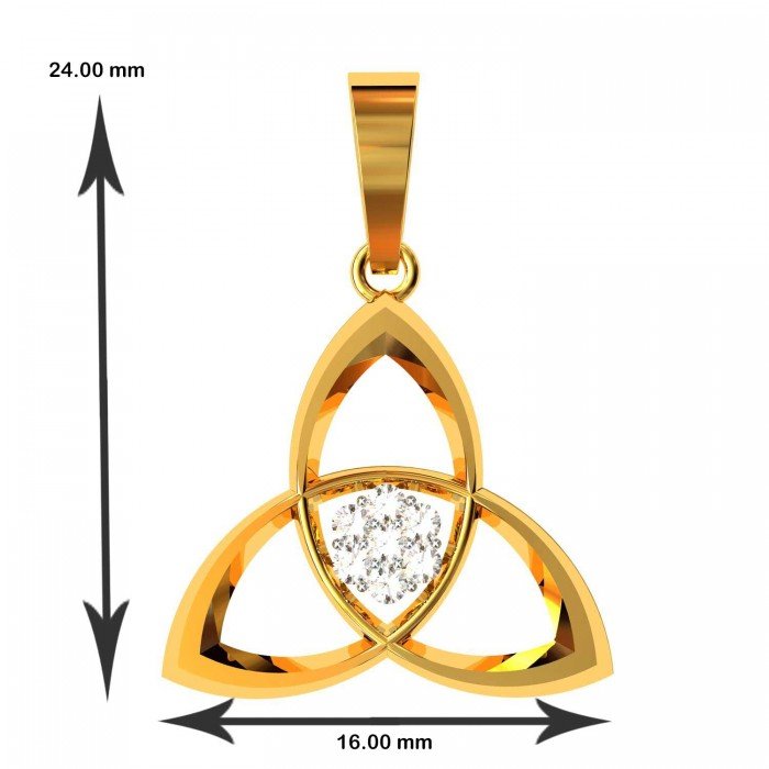 The American Diamond Orchid Pendent