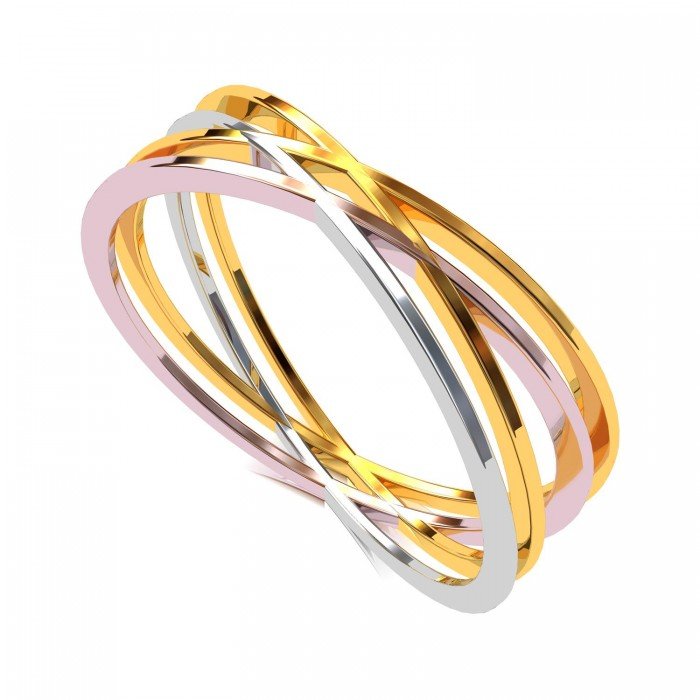 Tri Color Band Ring